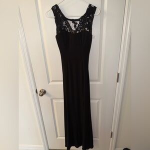 Sequin Hearts Elegant Black Backless Gown